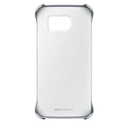 Твърди гърбове Твърди гърбове за Samsung Луксозен твърд гръб ултра тънък кристално прозрачен оригинален EF-QG920 за Samsung Galaxy S6 G920 сребрист кант